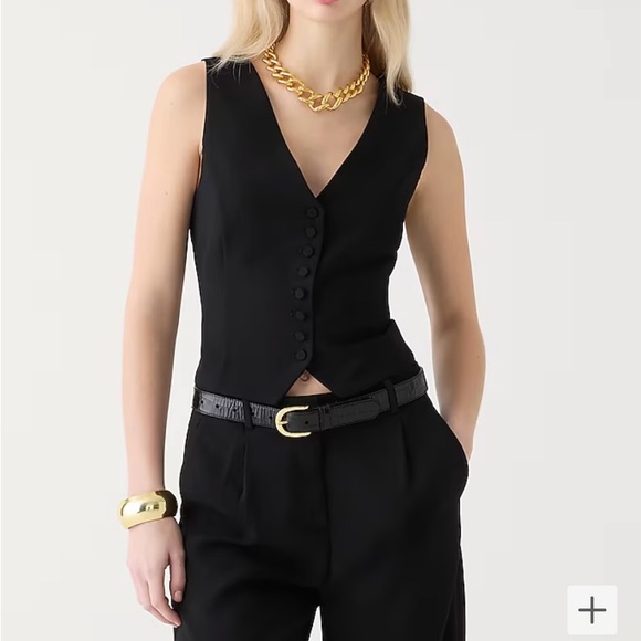 NWT J Crew Slim-fit tuxedo vest in city crepe size 6 - Picture 2 of 6